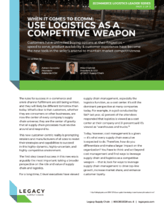 Use Logistics as a Competitive Weapon