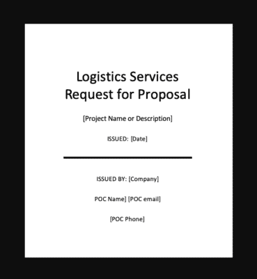 Download Free Logistics RFP Template