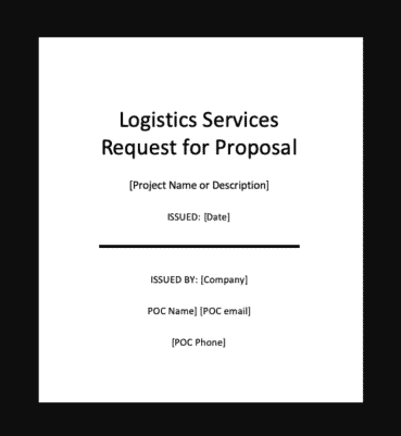 Logistics Services RFP