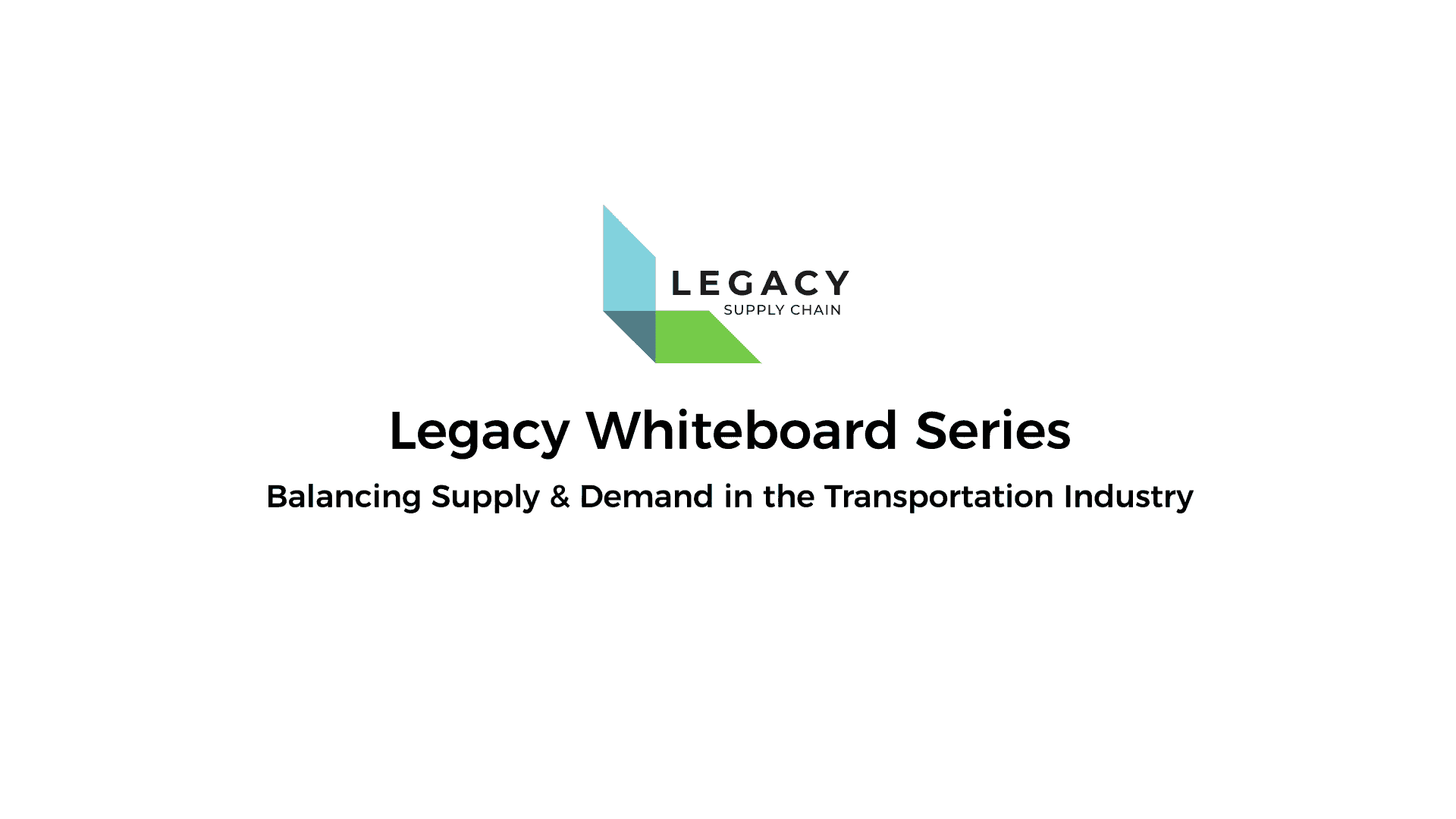 Balancing Supply & Demand in the Transportation Industry