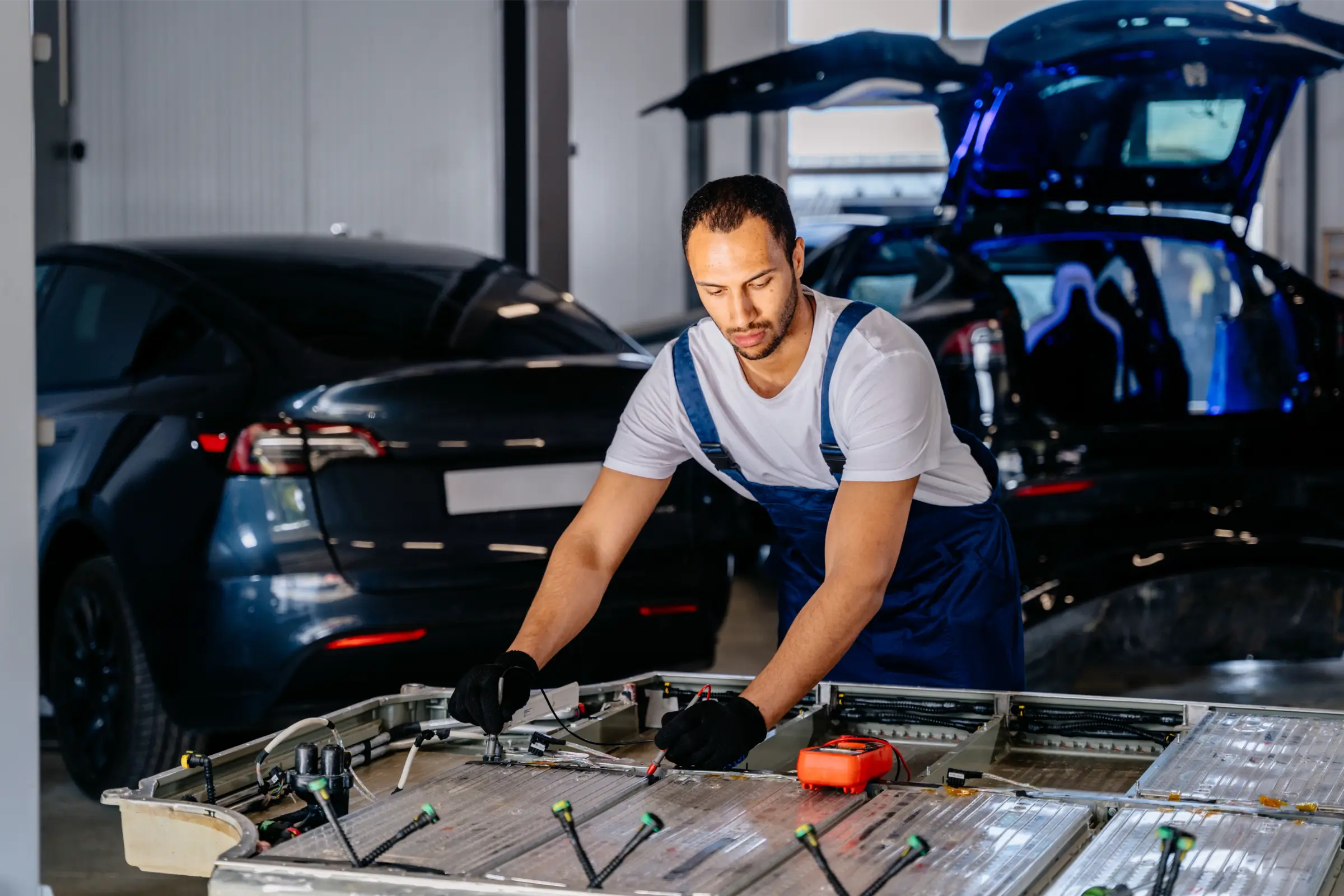 Legacy employee working in automotive manufacturing warehouse