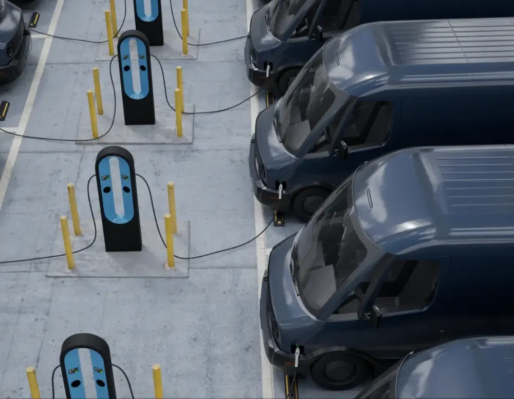 Electric van charging
